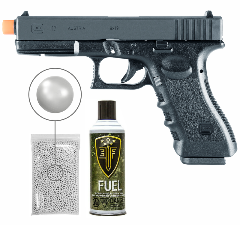 Umarex Glock G17 Gen 3 Green Gas GBB Airsoft Pistol (2276346) with Wearable4U Bundle