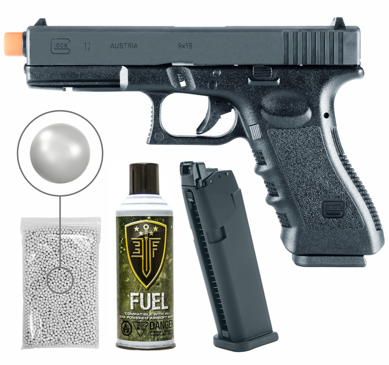 Umarex Glock G17 Gen 3 Green Gas GBB Airsoft Pistol (2276346) with Wearable4U Bundle