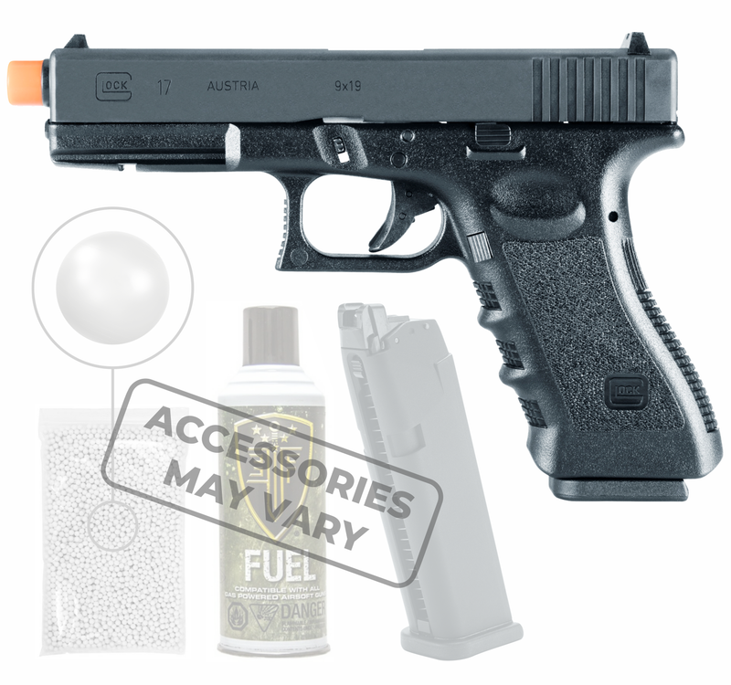 Umarex Glock G17 Gen 3 Green Gas GBB Airsoft Pistol (2276346) with Wearable4U Bundle