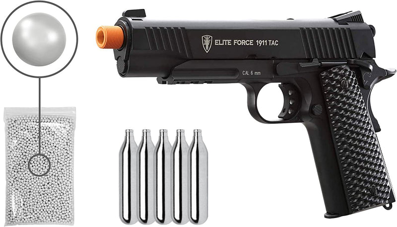 Umarex Elite Force 1911 TAC Gen3 CO2 Blowback Airsoft Pistol Black (2279555) with Wearable4U Bundle