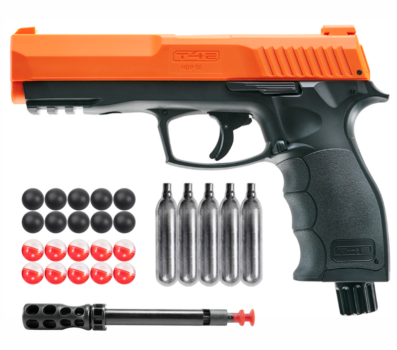 Umarex T4E by P2P HDP .50 Caliber Pepper Ball Air Pistol with Free 10x Pepper Balls and 10x Rubber Balls and Wearable4U Bundle