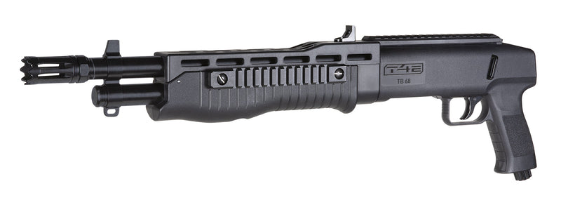 Umarex T4E TB .68 Cal CO2 Paintball Marker, Black (2292140) with 5x CO2 and Pack of 100x .68 Cal Rubber Balls Bundle