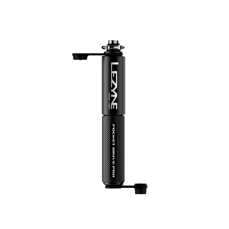 Lezyne Pocket Drive Pro Mini Bicycle Hand Pump, High Pressure 160 PSI, Black