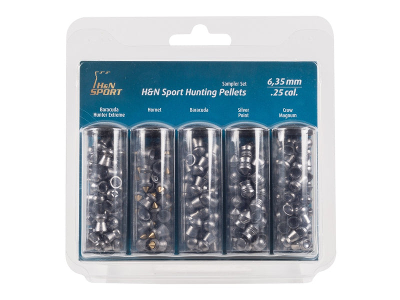 Hatsan H&N Hunting Air Guns Pellet Sampler .25 Cal, 6.35 mm, 5 Types (99996350005)