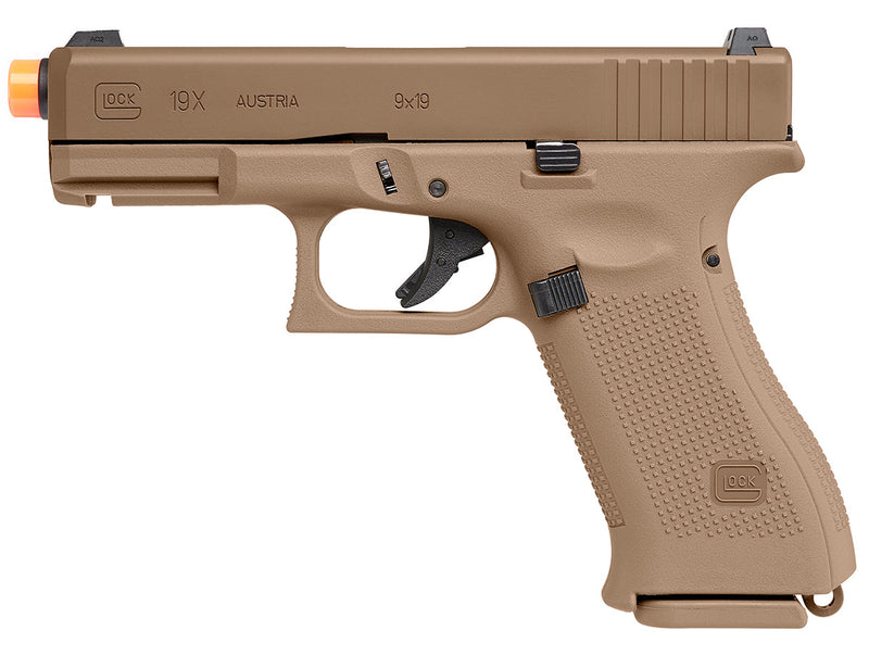 Umarex Glock G19X GBB Coyote Tan Green Gas Blowback Airsoft Pistol (2276328) with included Bundle
