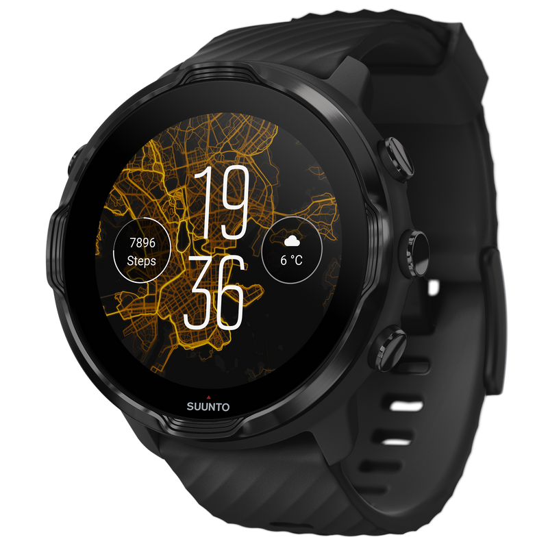 SUUNTO 7 Black GPS Smartwatch with Versatile Sports Experience with Wearable4U Power Pack Bundle