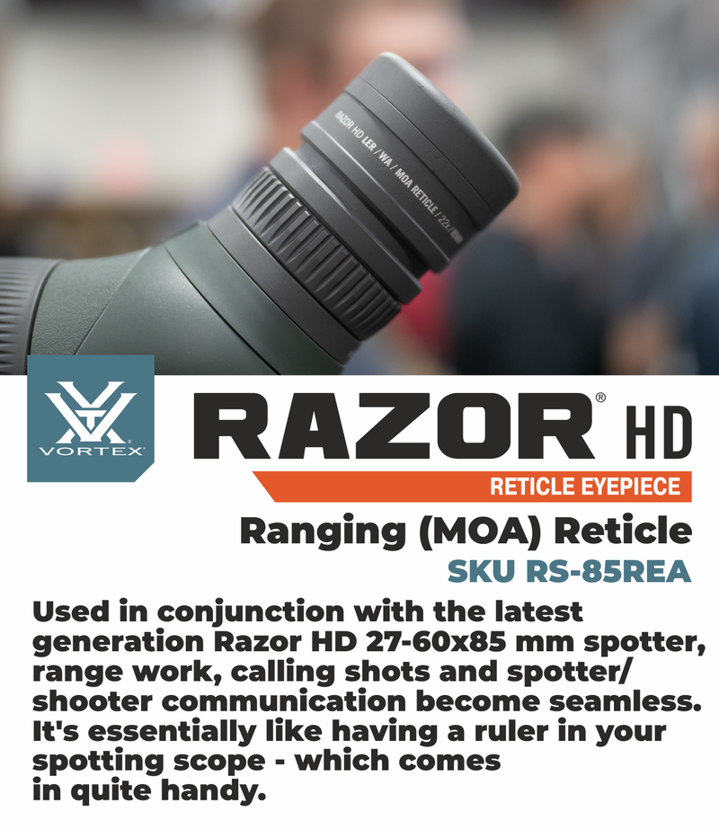 Vortex Optics Razor HD Reticle Eyepiece Ranging MOA with Free Hat and Lens Cleaning Pen Bundle