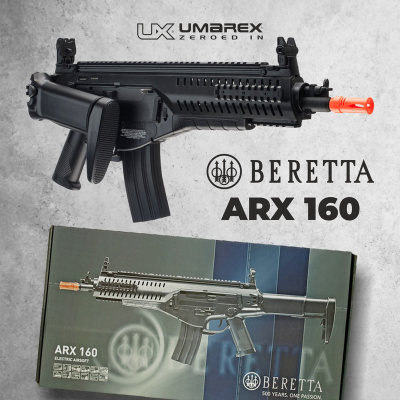 Umarex Beretta ARX160 AEG Competition Electric Competition CO2 AirSoft BB Rifle with Included Wearable4U Pack of 1000ct BBs Bundle (Black)