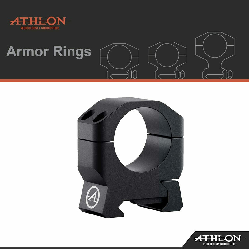 Athlon Armor 30 mm Low Height (0.89in) Scope Rings Set (2 Pack) 702002 with Lens Cleaning Pen Bundle
