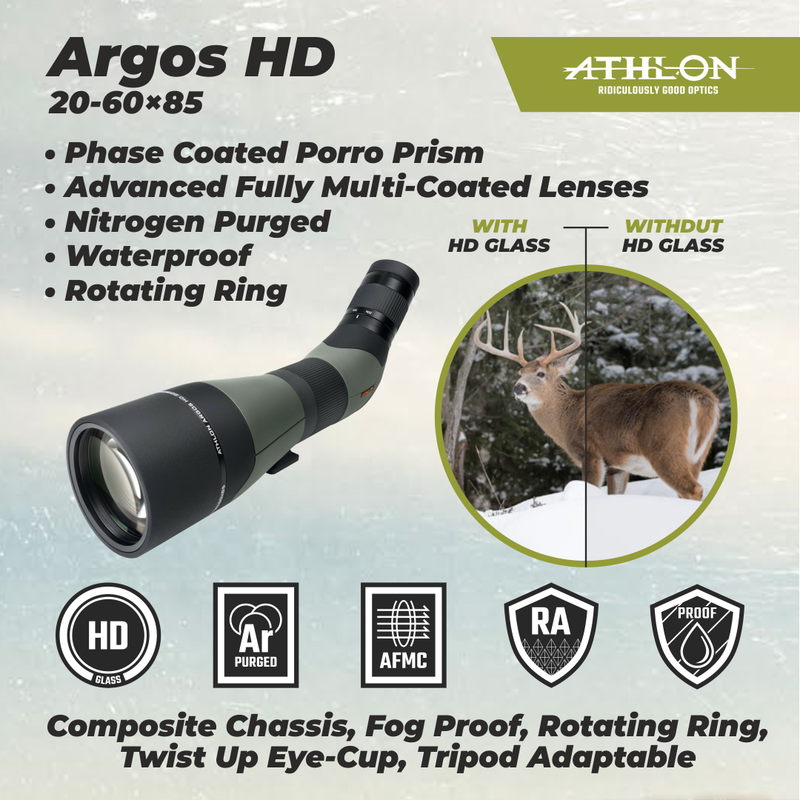 Athlon Optics Argos 20-60×85 HD Spotting Scope