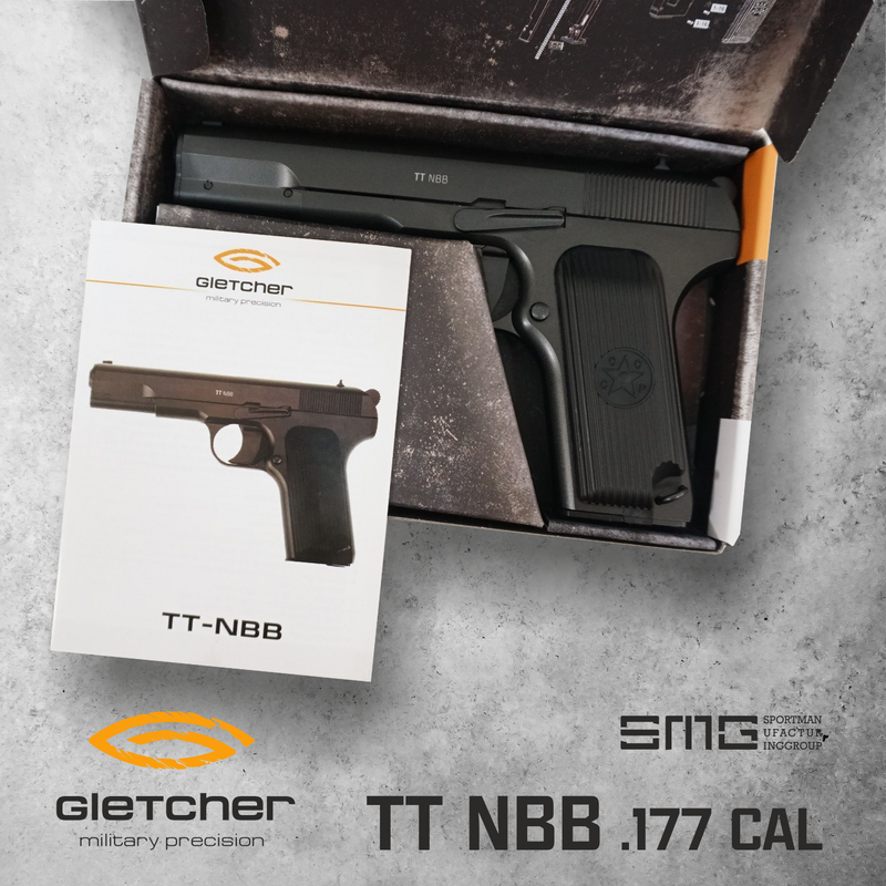 Gletcher TT NBB .177 Cal CO2 Metal Body Single-action BB Air Pistol