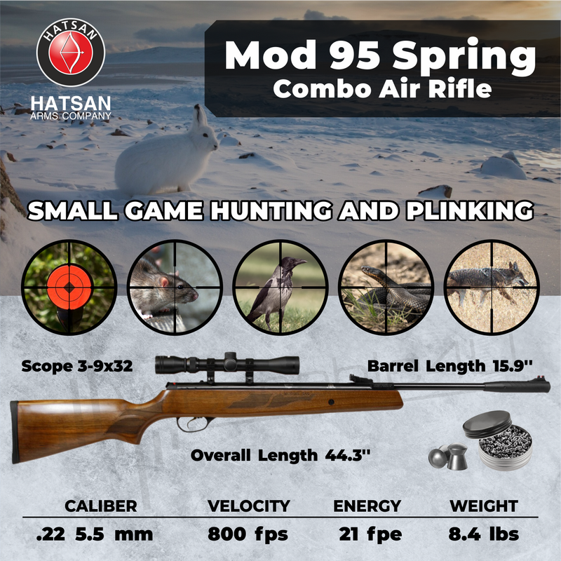 Hatsan Mod 95 Spring Combo .22 Caliber Air Rifle