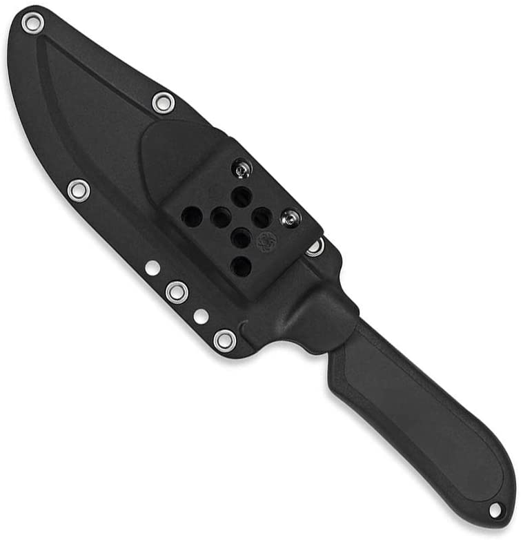 Spyderco FB04PBB Street Bowie PlainEdge Fixed Black Blade Black FRN Handle Knife