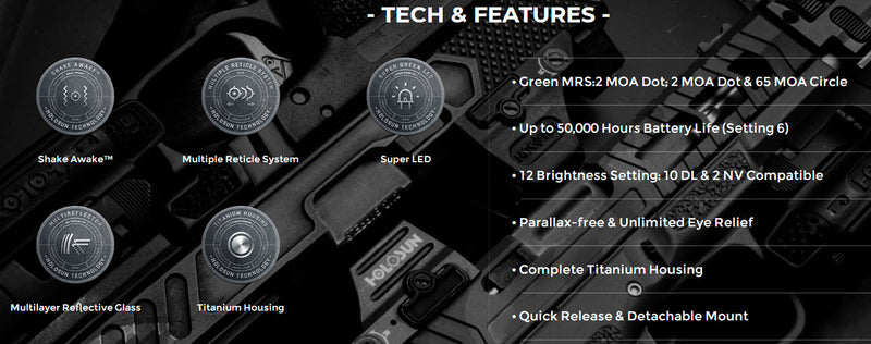 Holosun HE515GT-GR Titanium Green Dot Sight