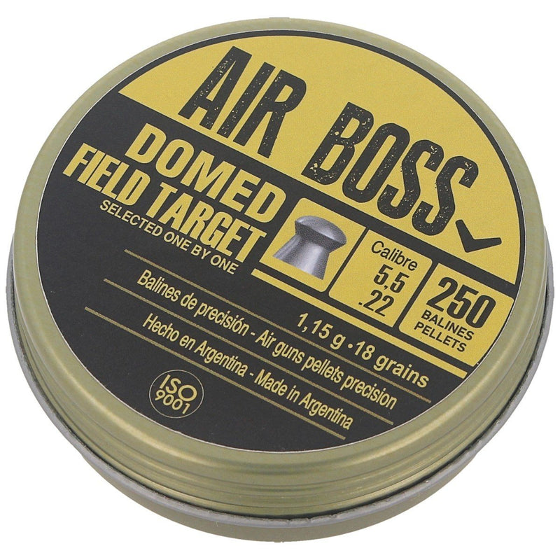 Apolo Air Boss Domed Field Target 5.5mm .22 Caliber 18gr/1.15 g Airgun Pellets 250 Count