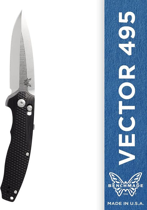 Benchmade Vector 495 Tactical Assisted Open Folding Flipper Knife