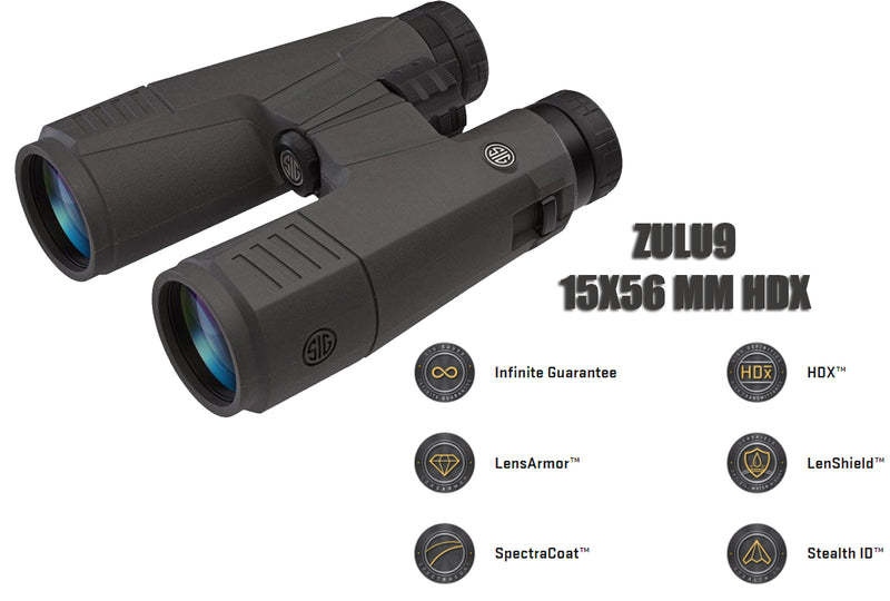 Sig Sauer Zulu9 15x56mm HDX Lens Binocular, Graphite w4u