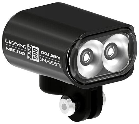 Lezyne E-Bike Micro Drive 500, Electric Bike LED Light, High Visibility 500 Lumens, Aluminum Fork Mount, High Voltage (12v-48v), Head Light
