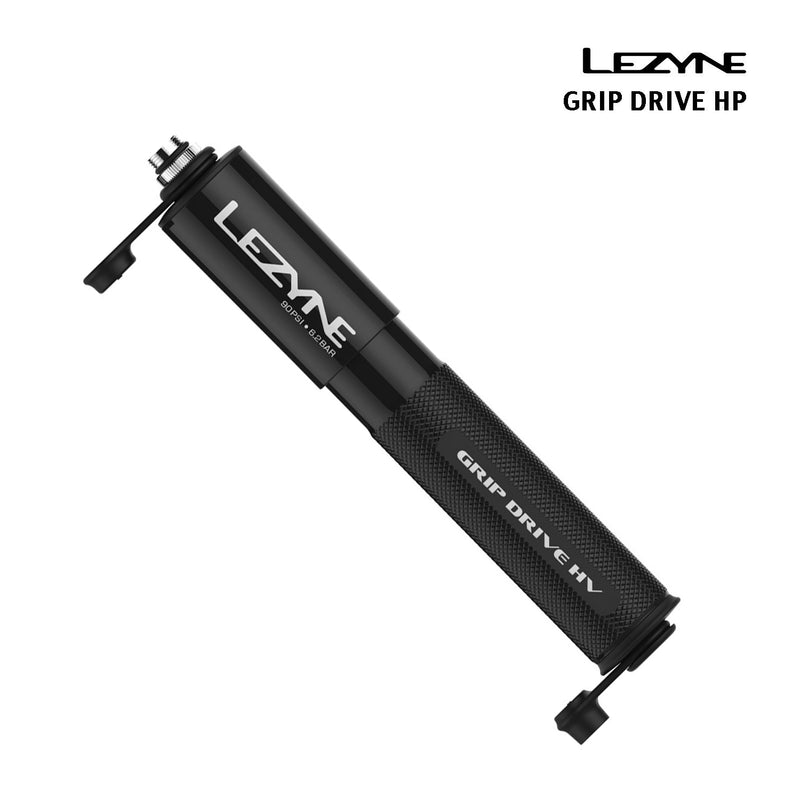 Lezyne Grip Drive HV High Volume Bicycle Hand Pump, Small, Black