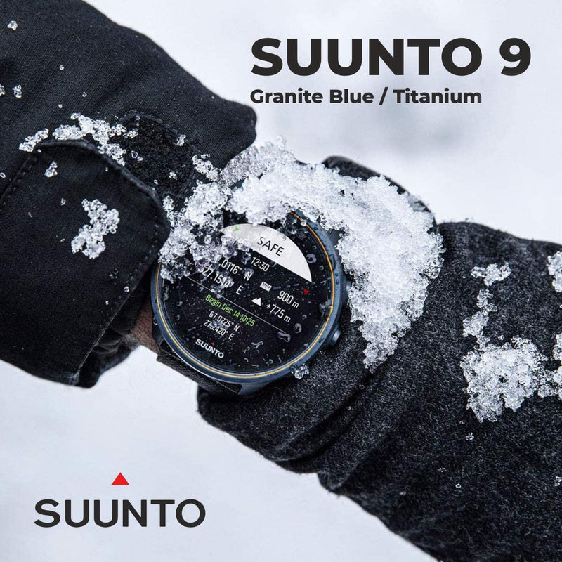 SUUNTO 9 Baro Multisport GPS Smartwatch, Granite Blue/Titanium with Wearable4U Power Bank Bundle