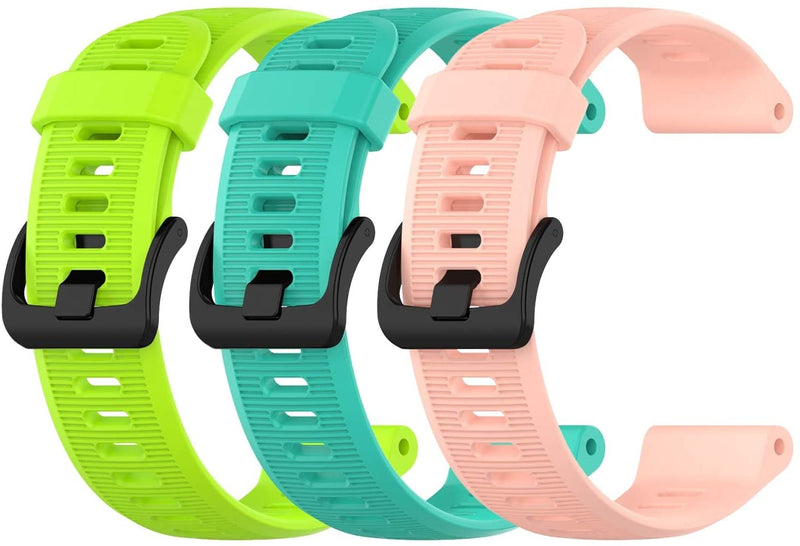 Garmin Forerunner 945 Bundle, Premium GPS Running/Triathlon Smartwatch with Music Included Wearable4U 3 Straps Bundle (Lime/Teal/Pink)