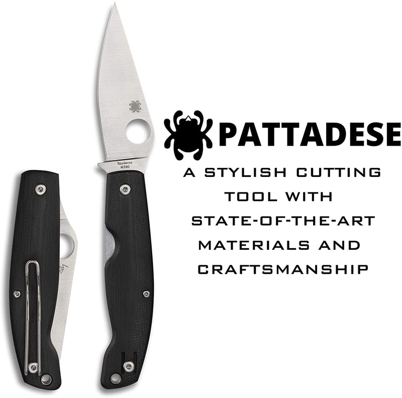 Spyderco C257GP Ethnic Series Pattadese PlainEdge Folding Pocket Knife