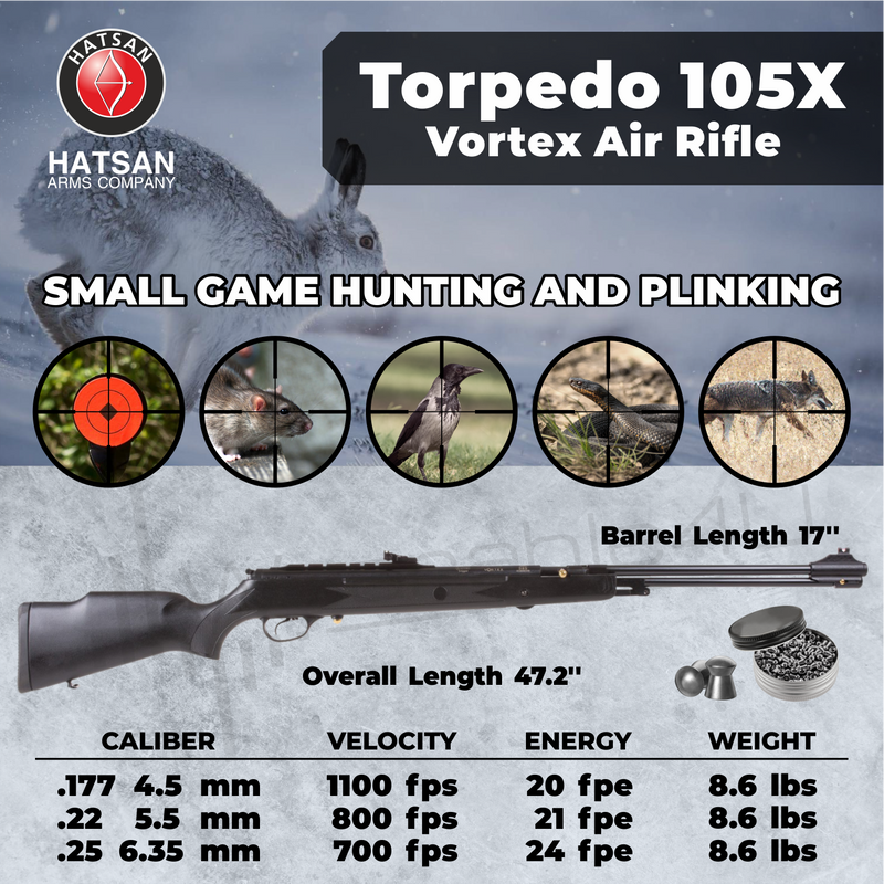 Hatsan Torpedo 105X Vortex .25 Caliber Air Rifle