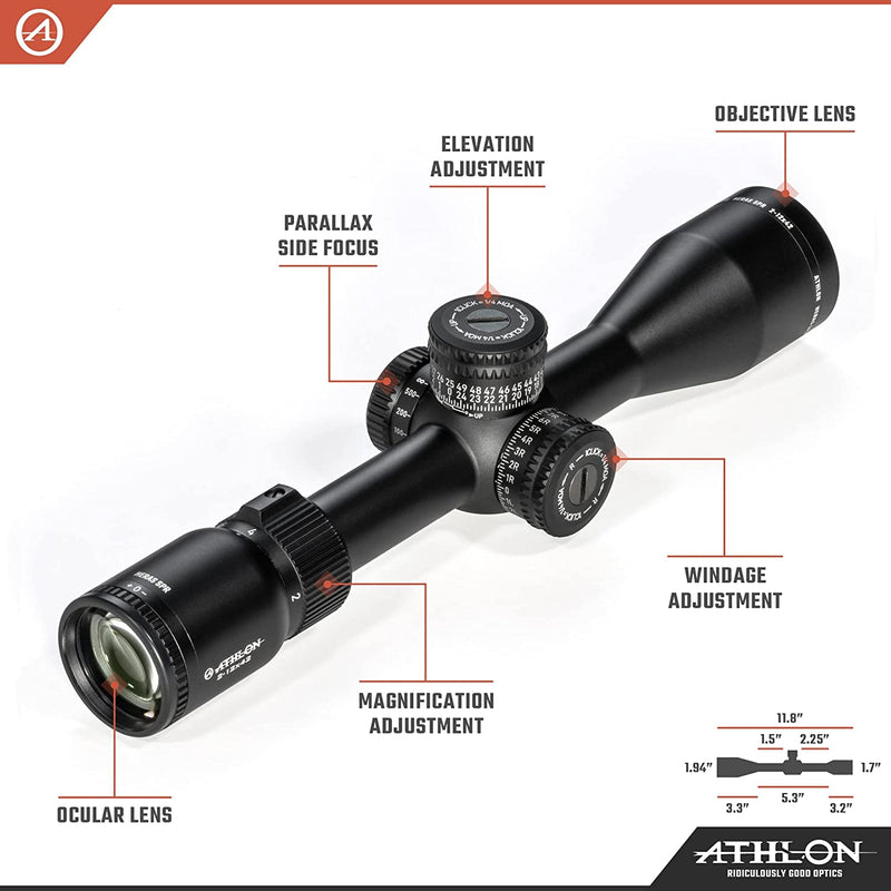 Athlon Optics Heras SPR 2-12x42 AAGR1 SFP MOA Riflescope (214501)