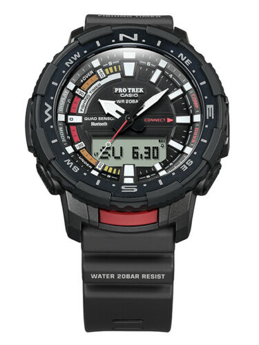 Casio Men's Pro Trek Quartz Sport Watch with Resin Strap, Black, Watch