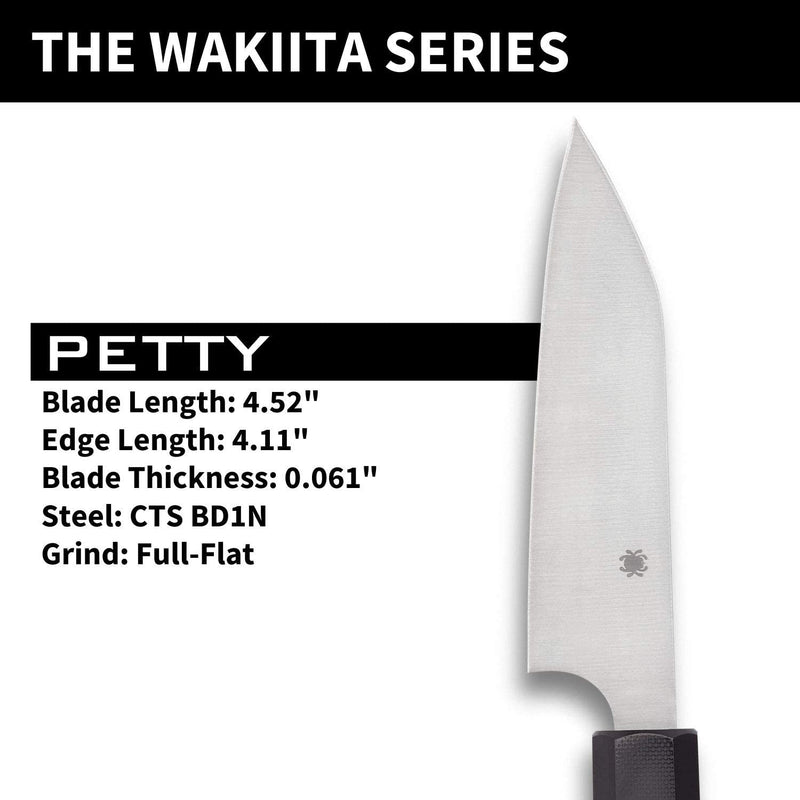 Spyderco K15GP Carter Wakiita Petty CTS BD1N Blade Black G10  Kitchen Knife