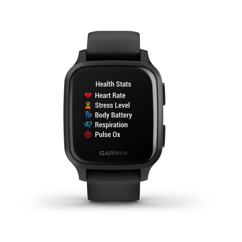 Garmin Venu Sq Sport or Music GPS Fitness Smartwatch and Included Wearable4U 3 Straps Bundle