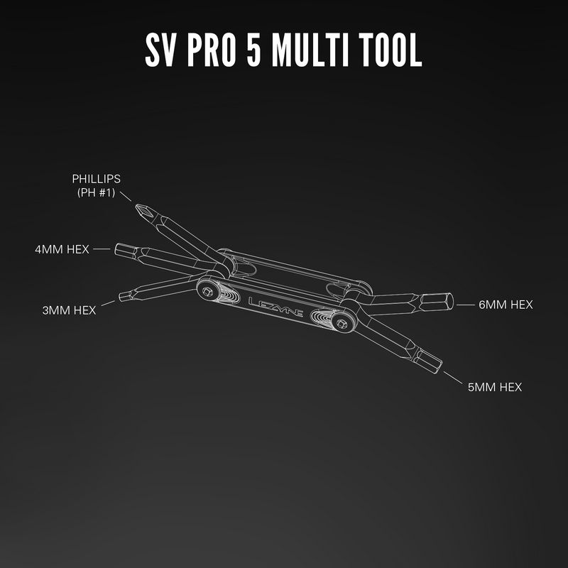 Lezyne SV Pro 5 Stainless Steel Bicycle Multi-Tool, Bike Repair Tool