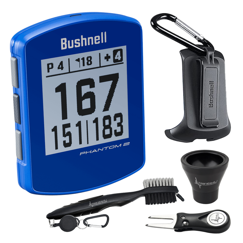 Bushnell Phantom 2 GPS Rangefinder with BITE magnetic mount and GreenView with Wearable4U Bundle