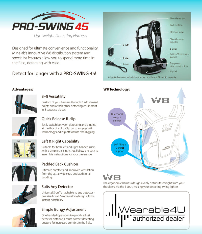 Minelab Pro-Swing 45 Metal Detector Harness (3011-0245)