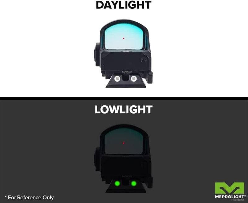 Meprolight microRDS Red Dot micro Sight with Quick Detach (QD) Adaptor and Backup Day/Night Sights (88070502) For P-Series Dovetailed #8/#8
