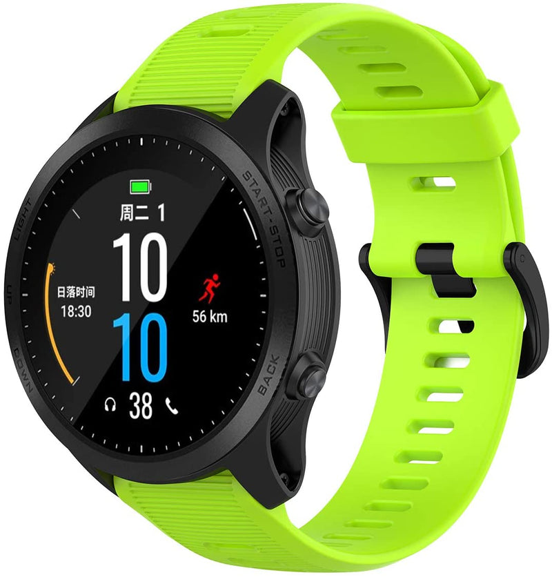 Garmin Forerunner 945 GPS Running Smartwatch with Included Wearable4U 3 Straps Bundle (Lime/Orange/Red)
