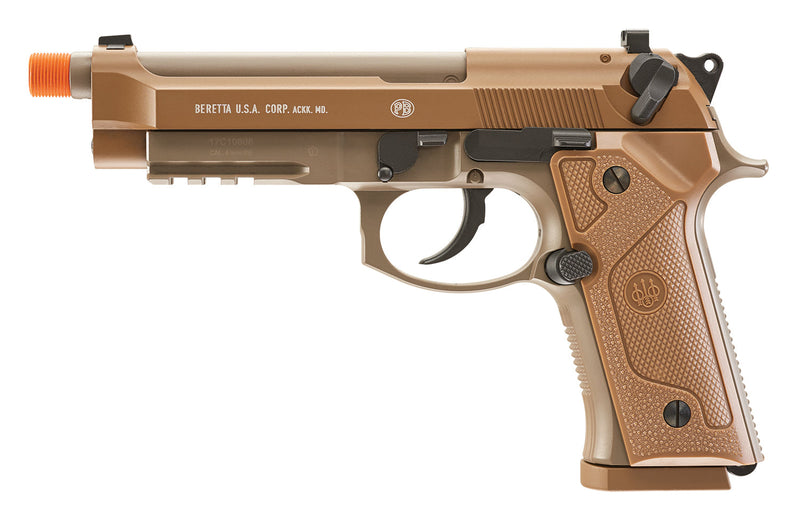 Umarex Beretta M9A3 CO2 Blowback Airsoft Pistol, FDE (2274310) with Included Bundle