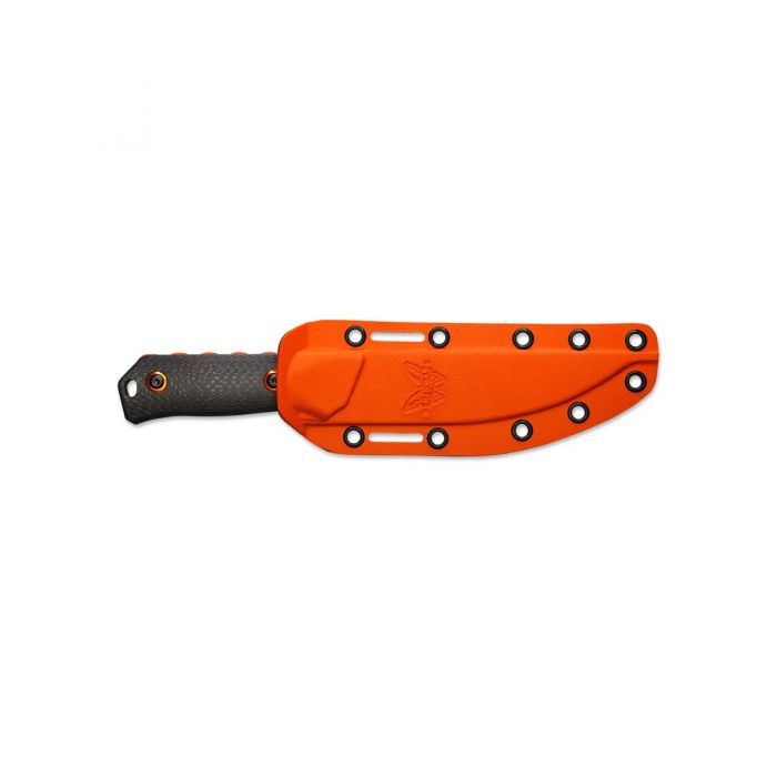 Benchmade 15600OR Raghorn Hunting Fixed Blade (4.64" Orange) Plain Edge Carbon Fiber Knife