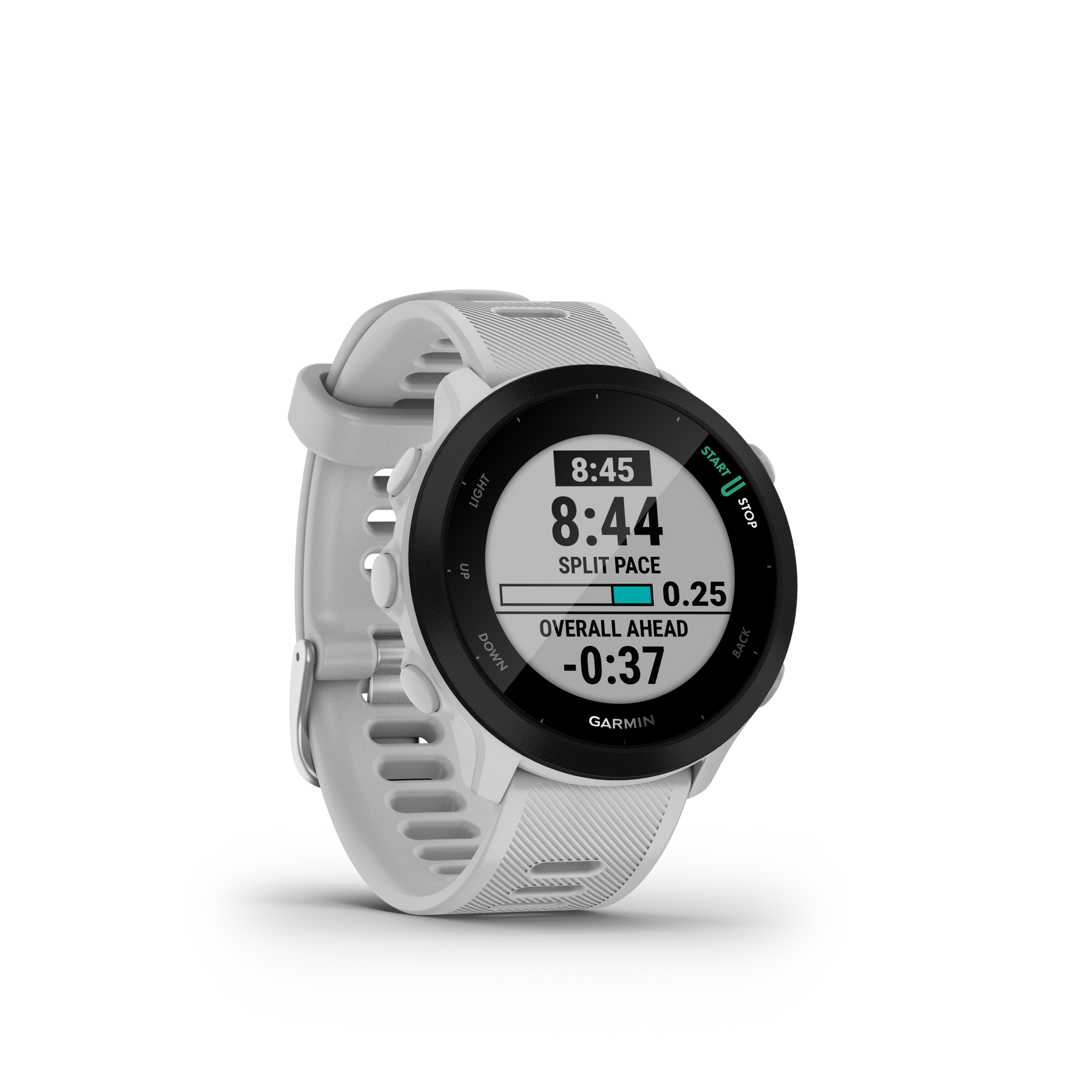 Garmin Forerunner 55, GPS Running Watch with Daily Suggested Workouts, Up  to 2 weeks of Battery Life, White
