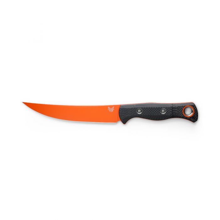 Benchmade 15500OR-2 Meatcrafter Orange S45VN SelectEdge Carbon Fiber Fixed Blade Knife