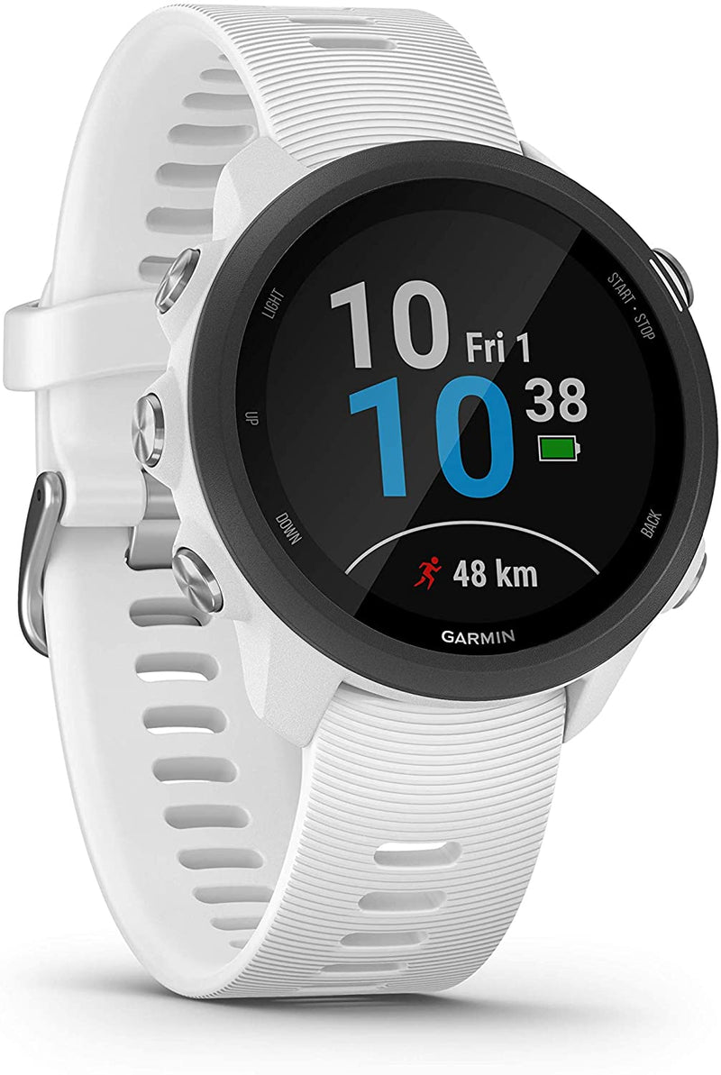 Garmin Forerunner 245 GPS Running Smartwatch with Included Wearable4U 3 Straps Bundle (White Music 010-02120-21, Black/Berry/Teal)