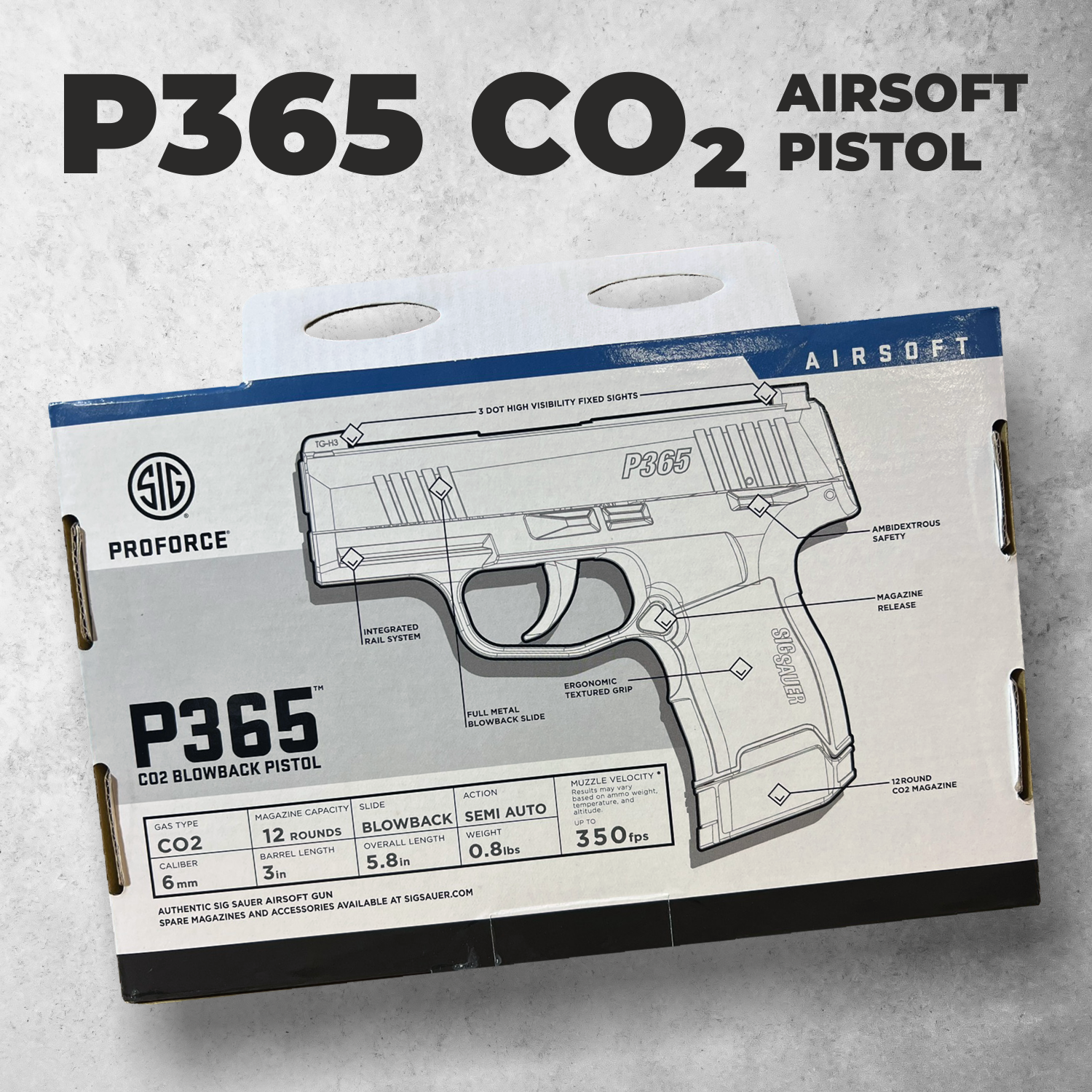 SIG Sauer Proforce P320 P365 CO2 Blowback Airsoft Pistol Black - Airsoft  Extreme