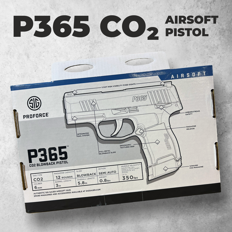 Sig Sauer P365 CO2 Blowback Airsoft Pistol (AIR-PF-365)