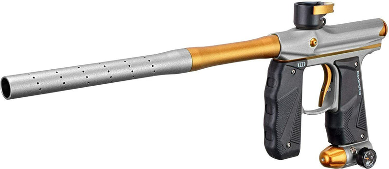 Tippmann Empire Mini GS Paintball Marker 2 Piece Barrel, Dust Silver / Dust Gold (17387) with Hawki HPA Tank 48ci and 500x Paintballs Bundle