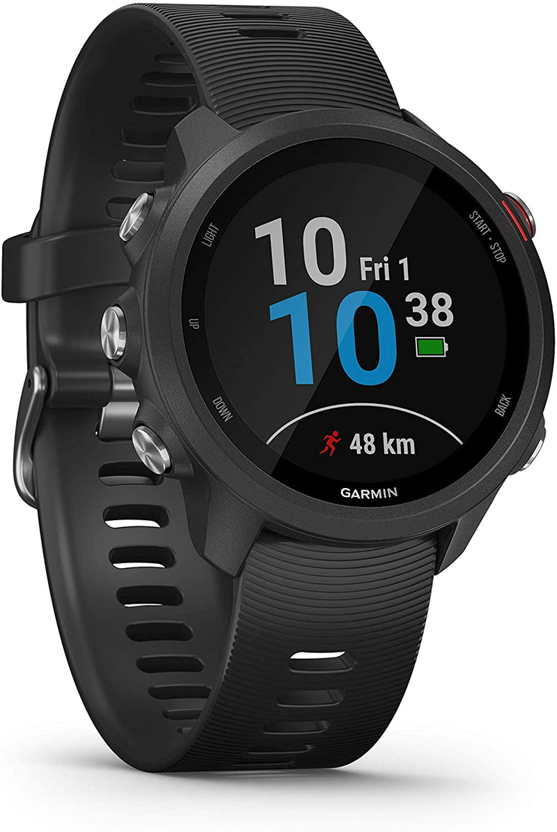 Garmin Forerunner 245 GPS Running Smartwatch with Included Wearable4U 3 Straps Bundle (Black Music 010-02120-20, Berry/Teal/White)