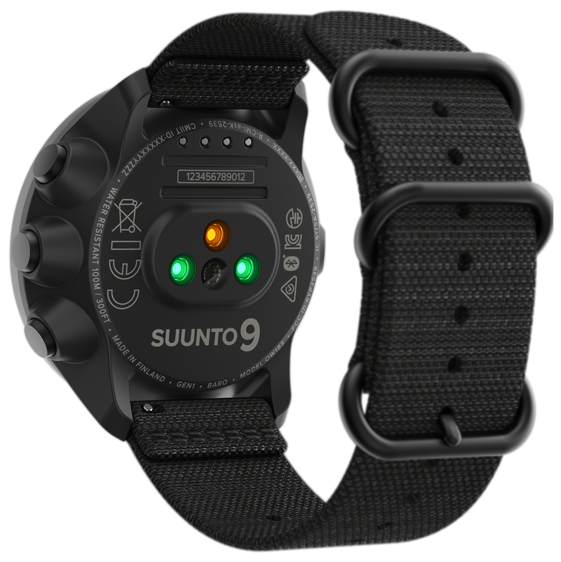 SUUNTO 9 Baro Multisport GPS Smartwatch, Charcoal Black Titanium with Wearable4U Power Bank Bundle