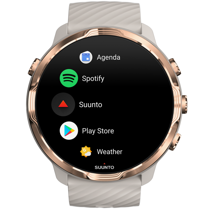 SUUNTO 7 Sandstone Rosegold GPS Sport Smartwatch with Versatile Sports Experience with Wearable4U EarBuds Power Bundle