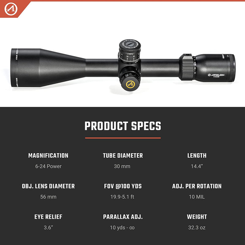 Athlon Optics Heras SPR 6-24×56 APRS8 SFP IR MIL Riflescope (214510)