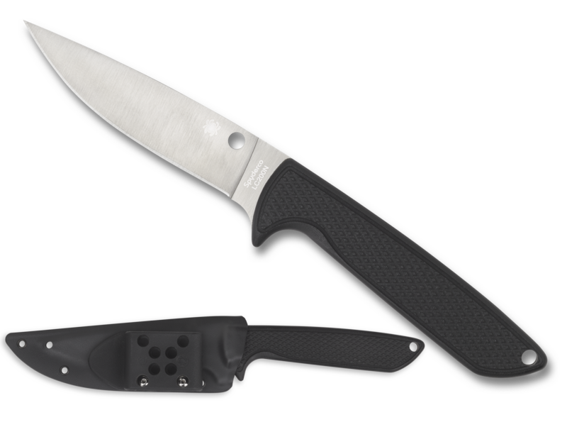 Spyderco WaterWay LC200N G10 Salt 4.44" Plain Edge Fixed Blade Knife (FB43GP)