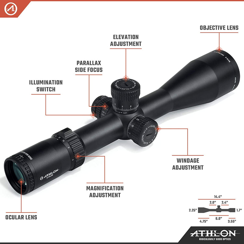 Athlon Helos BTR GEN2 6-24x56 Riflescope APLR6 FFP IR MOA Reticle